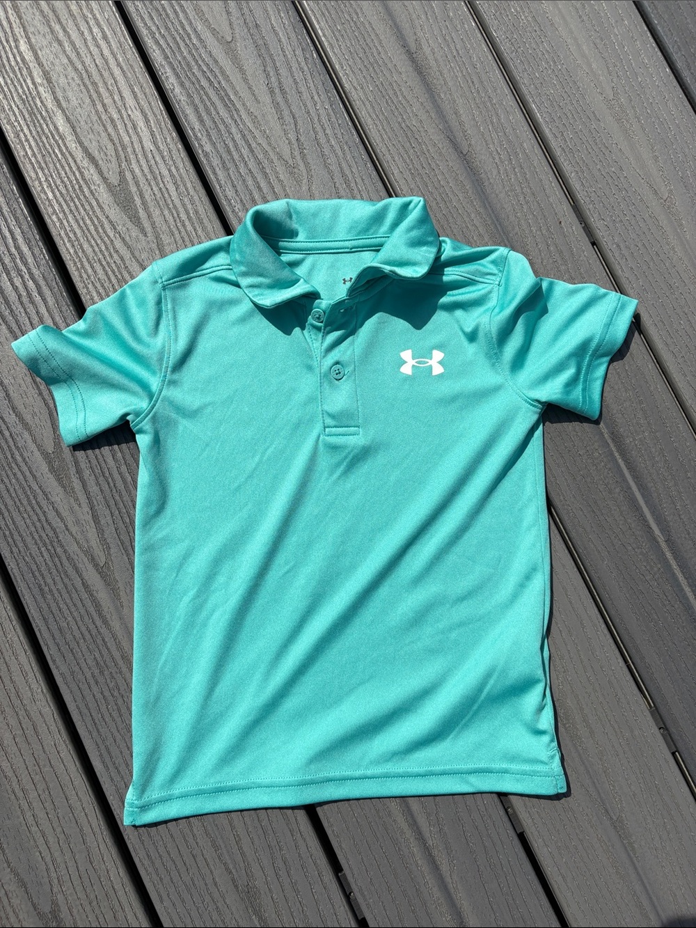 Boys Under Armour Turquoise Polo Shirt
